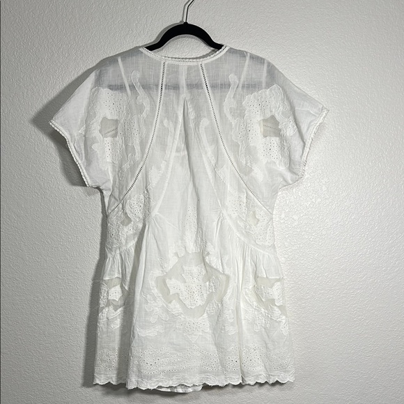 Free People Serenity Embroidered Cotton Minidress M - Picture 8 of 9
